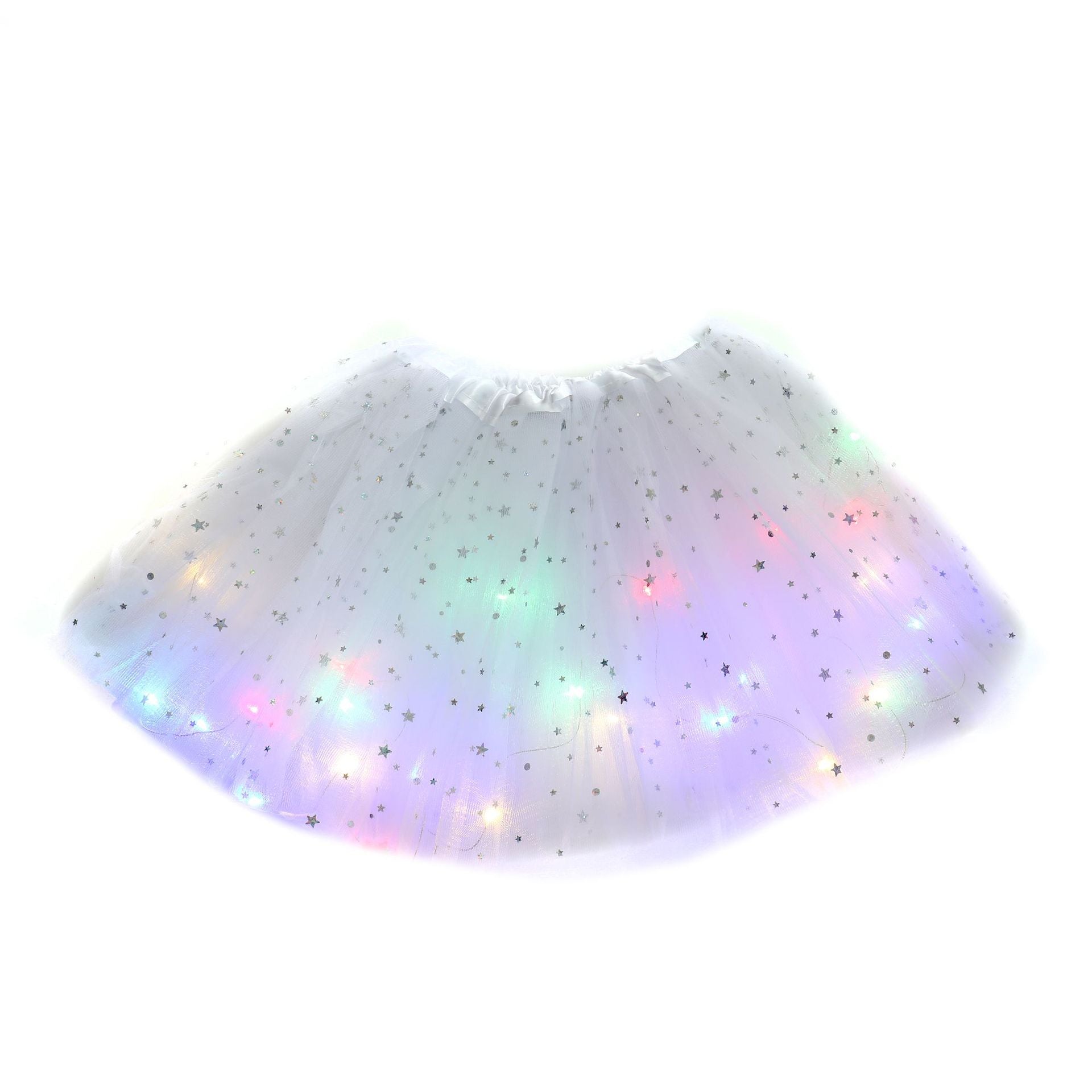 Saia de Tule com Brilho e LED Party Dream 30cm