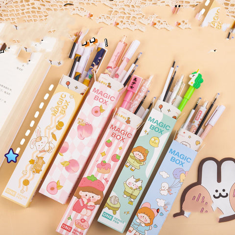 Magical School Supplies Kit for Girls: Lunch Box, Pencil Case, and Fairy-Themed Pens